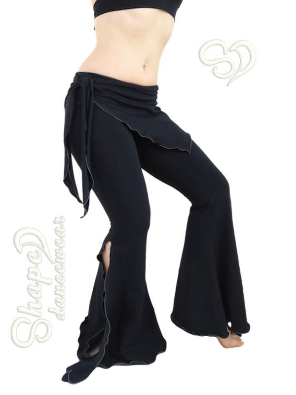 Amazon.com: Belly Dance Skirt, Pants, Top, & Hip Scarf Costume Set | Fit  for Fatine - Black/Gold : Clothing, Shoes & Jewelry